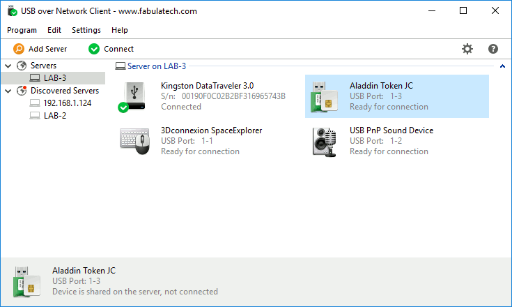 USB over Network Screenshot