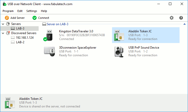 Click to view USB over Network 6.0.6 screenshot