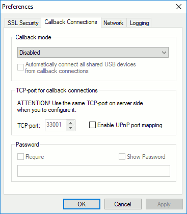 Callback Settings