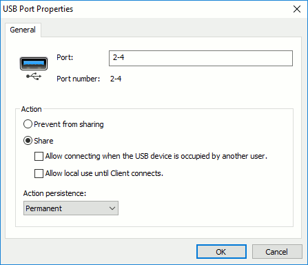 USB Port Properties